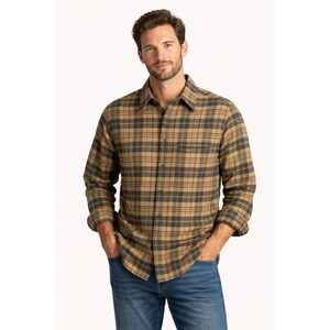 ORVIS Men's Luxury Button Down Flannel Shirt old money Style‎ casual XL
